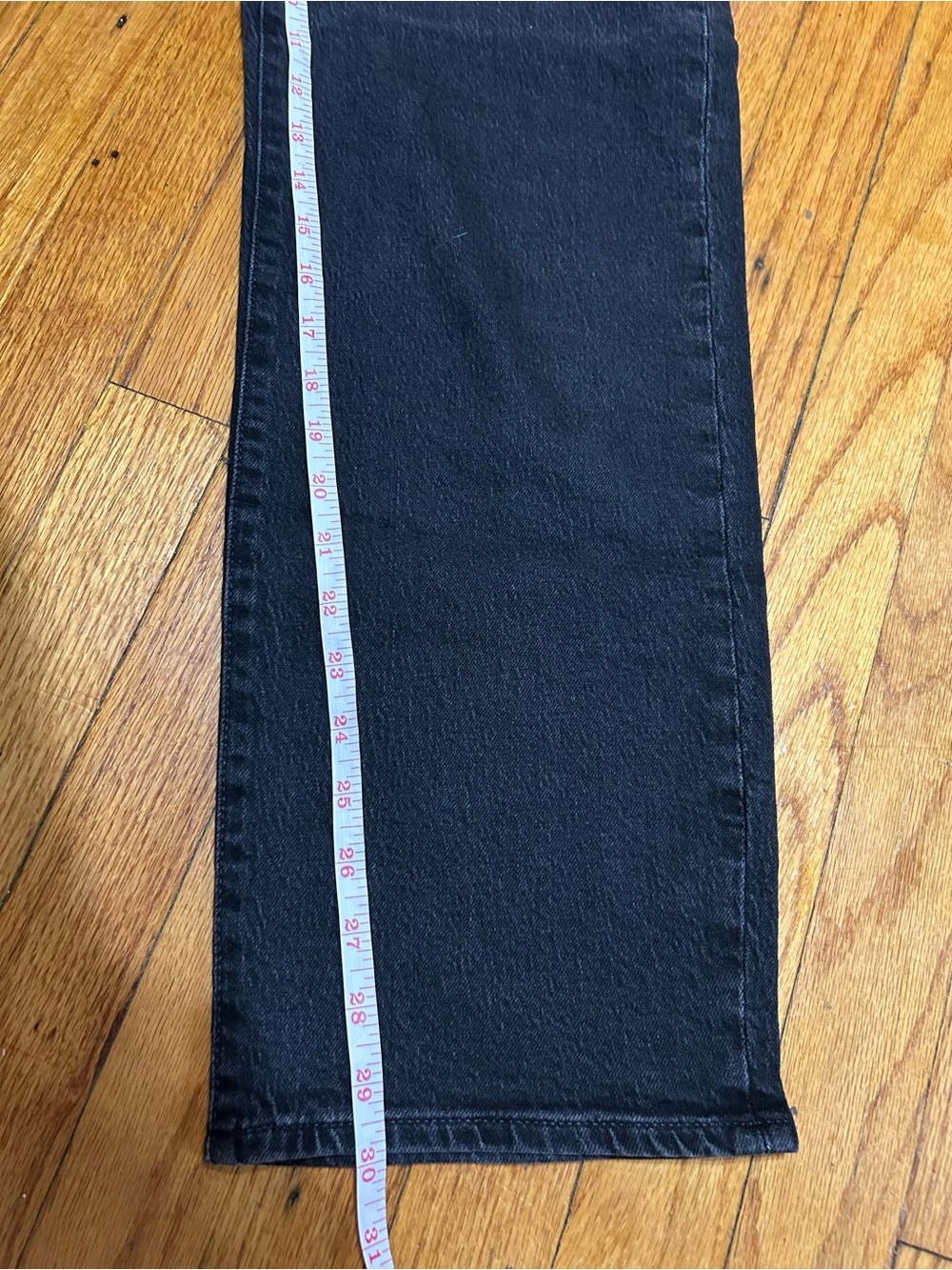 MADEWELL Women's Size 25 Washed Black Perfect Vintage High Rise Wide Leg Jeans - Picture 2 of 9